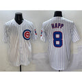 Chicago Cubs #8 Ian Happ White BUTLER Cool Base Stitched Jersey