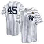 New York Yankees #45 Gerrit Cole White BUTLER 2024 World Series Cool Base Stitched Jersey