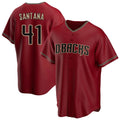 Arizona Diamondbacks #41 Carlos Santana Player Red BUTLER Home Game Stitched Jerseys