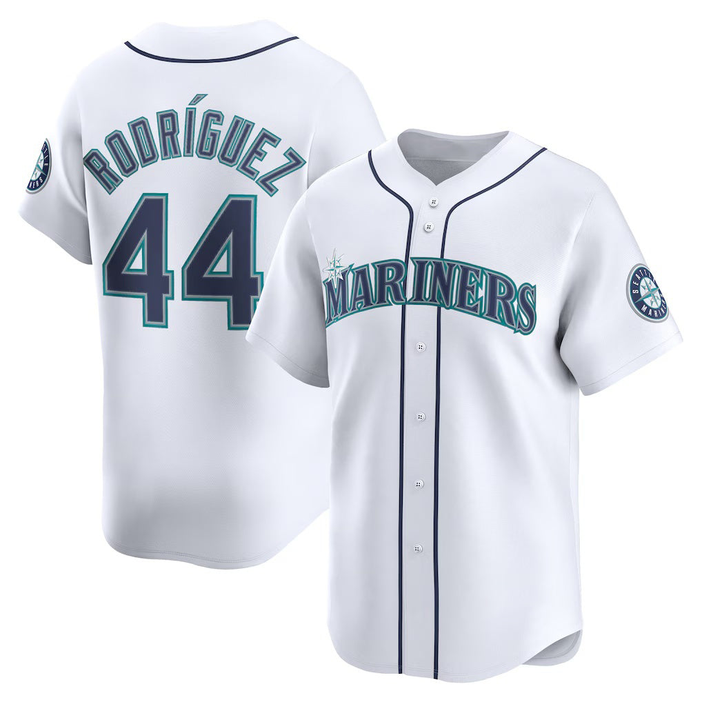 Seattle Mariners #44 Julio Rodr¨ªguez White BUTLER Home Limited Player Jersey