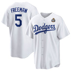 Los Angeles Dodgers #5 Freddie Freeman White BUTLER 2024 World Series Cool Base Stitched Jersey