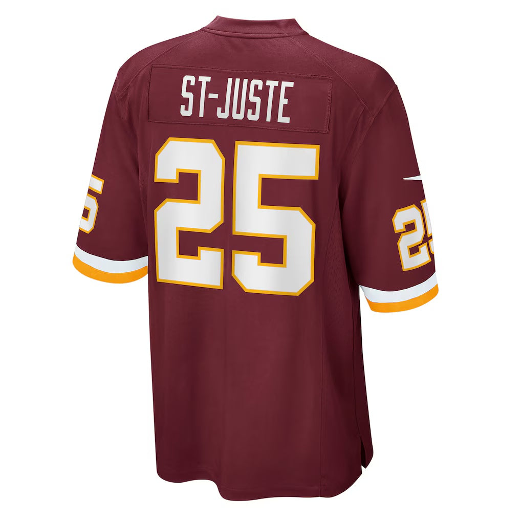 W.Football Team #25 Benjamin St-Juste Burgundy BUTLER Game Jersey