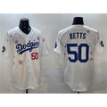 Los Angeles Dodgers #50 Mookie Betts White BUTLER 2025 Tokyo Series Limited Stitched Jersey