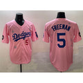 Los Angeles Dodgers #5 Freddie Freeman Pink BUTLER 2025 Tokyo Series Limited Stitched Jersey