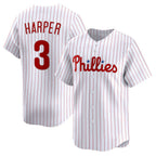 Philadelphia Phillies #3 Bryce Harper White BUTLER Home Limited Player Jersey