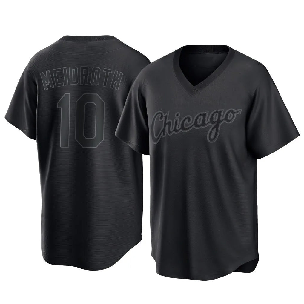 Chicago White Sox #10 Chase Meidroth Player Black BUTLER T-shirt Home Game Stitched Jerseys