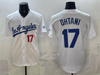 Los Angeles Dodgers #17 Shohei Ohtani White BUTLER Alternate Stadium Stitched Jersey