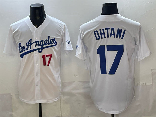 Los Angeles Dodgers #17 Shohei Ohtani White BUTLER Alternate Stadium Stitched Jersey