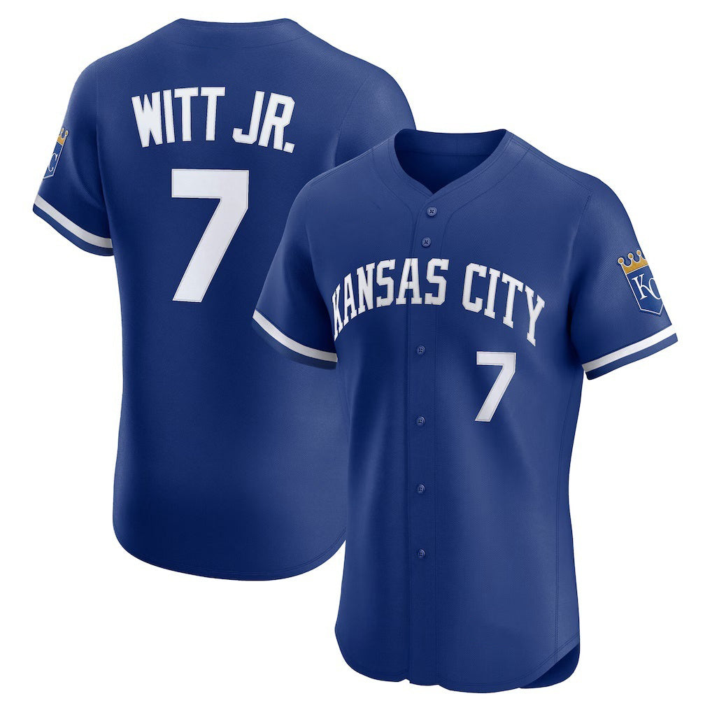 Kansas City Royals #7 Bobby Witt Jr. Royal BUTLER Alternate 2 Elite Player Jersey