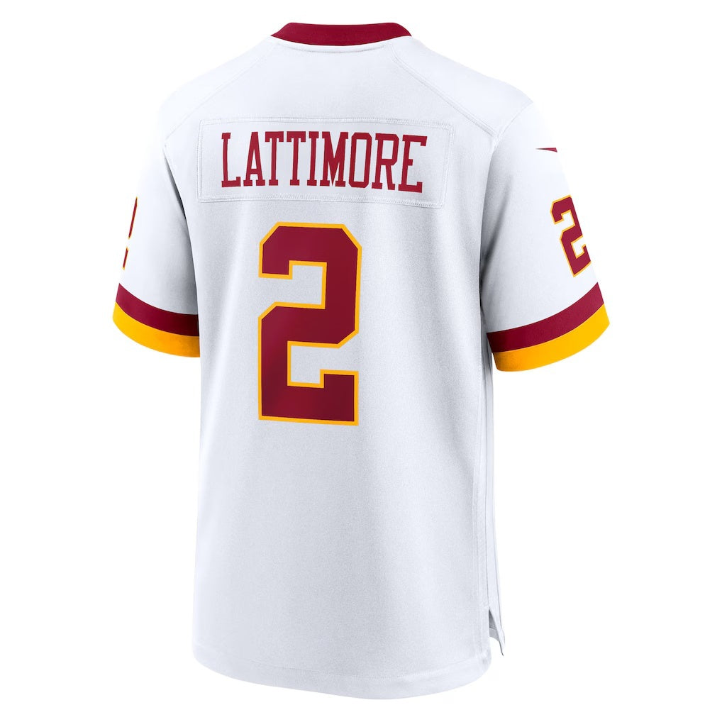 W.Commanders #2 Marshon Lattimore White BUTLER Game Jersey