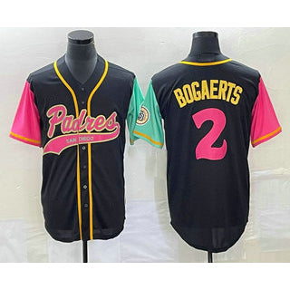 San Diego Padres #2 Xander Bogaerts Black BUTLER NEW 2023 City Connect Cool Base Stitched Jersey 2