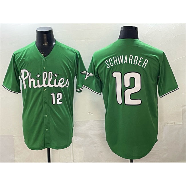 Philadelphia Phillies #12 Kyle Schwarber Green BUTLER Limited Stitched Jersey