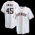 Houston Astros #45 Tatsuya Imai White BUTLER Home Replica Jersey