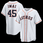Houston Astros #45 Tatsuya Imai White BUTLER Home Replica Jersey