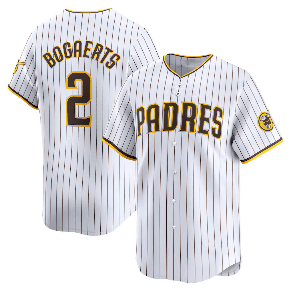 San Diego Padres #2 Xander Bogaerts White BUTLER Home Limited Player Jersey