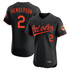 Baltimore Orioles #2 Gunnar Henderson Player Black BUTLER Limited Elite Home Game Stitched Jerseys