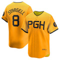 Pittsburgh Pirates #8 Willie Stargell Gold BUTLER City Connect Limited Player Jersey