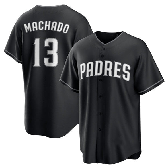 San Diego Padres #13 Manny Machado Black BUTLER Lights Out Limited Stitched Jersey