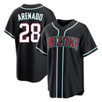 Arizona Diamondbacks #28 Nolan Arenado Player Black BUTLER Home Game Stitched Jerseys