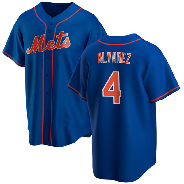 New York Mets #4 Francisco ¨¢lvarez Royal BUTLER Cool Base Stitched Jersey