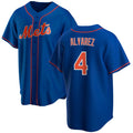 New York Mets #4 Francisco ¨¢lvarez Royal BUTLER Cool Base Stitched Jersey