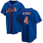 New York Mets #4 Francisco ¨¢lvarez Royal BUTLER Cool Base Stitched Jersey