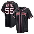 Boston Red Sox #55 Ranger Suarez Player Black BUTLER Out Home Game Stitched Jerseys