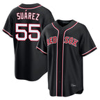 Boston Red Sox #55 Ranger Suarez Player Black BUTLER Out Home Game Stitched Jerseys