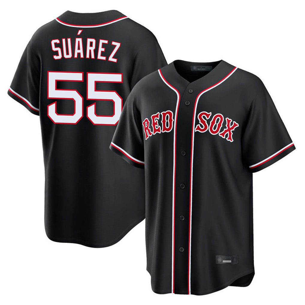 Boston Red Sox #55 Ranger Suarez Player Black BUTLER Out Home Game Stitched Jerseys