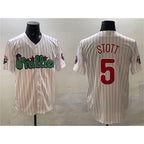 Philadelphia Phillies #5 Bryson Stott White BUTLER Phanatic Cool Base Stitched Jersey