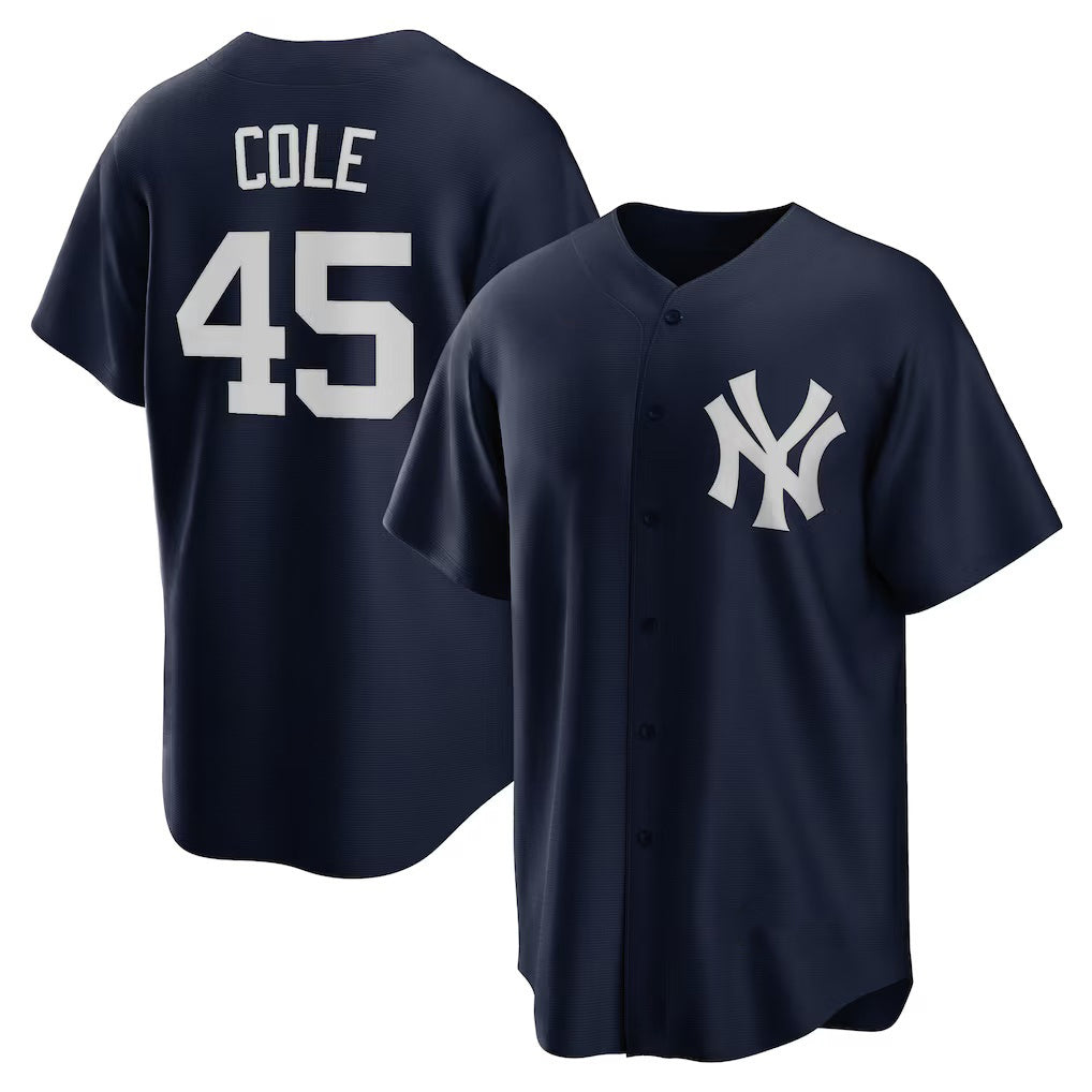 New York Yankees #45 Gerrit Cole Navy BUTLER Alternate Replica Player Name Jersey