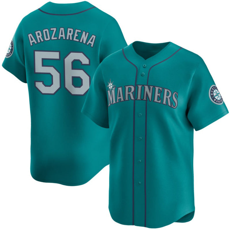 Seattle Mariners #56 Randy Arozarena Aqua BUTLER Alternate Limited Stitched jersey