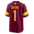 W.Commanders Number #1 Groom Burgundy BUTLER Game Jersey