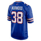 B.Bills #38 Tre Norwood Royal BUTLER Team Game Jersey