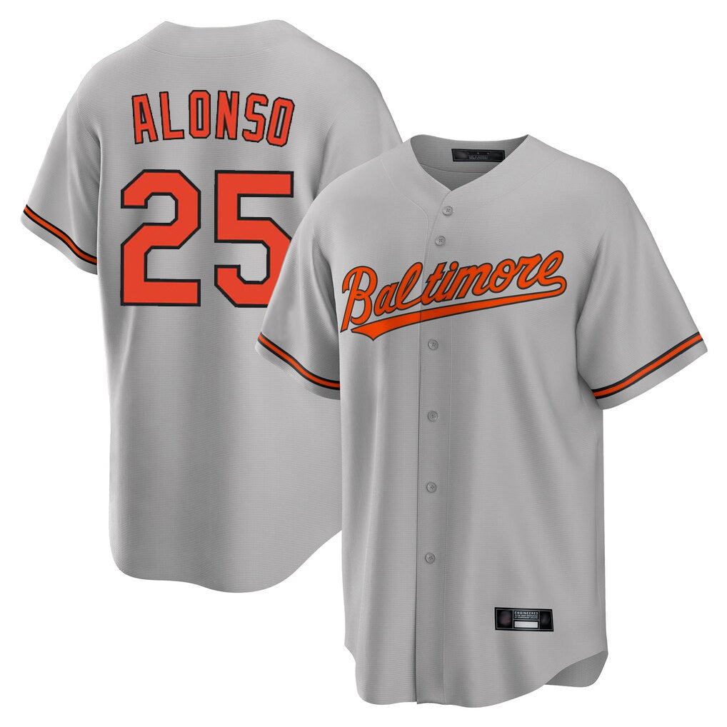 Baltimore Orioles #25 Pete Alonso Player Gray BUTLER Home Game Stitched Jerseys