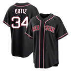 Boston Red Sox #34 David Ortiz Player Black BUTLER Out Home Game Stitched Jerseys