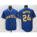 Seattle Mariners #24 Ken Griffey Blue BUTLER 2023 City Connect Cool Base Stitched Jersey