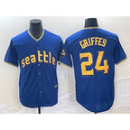 Seattle Mariners #24 Ken Griffey Blue BUTLER 2023 City Connect Cool Base Stitched Jersey