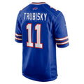 B.Bills #11 Mitchell Trubisky Royal BUTLER Game Jersey