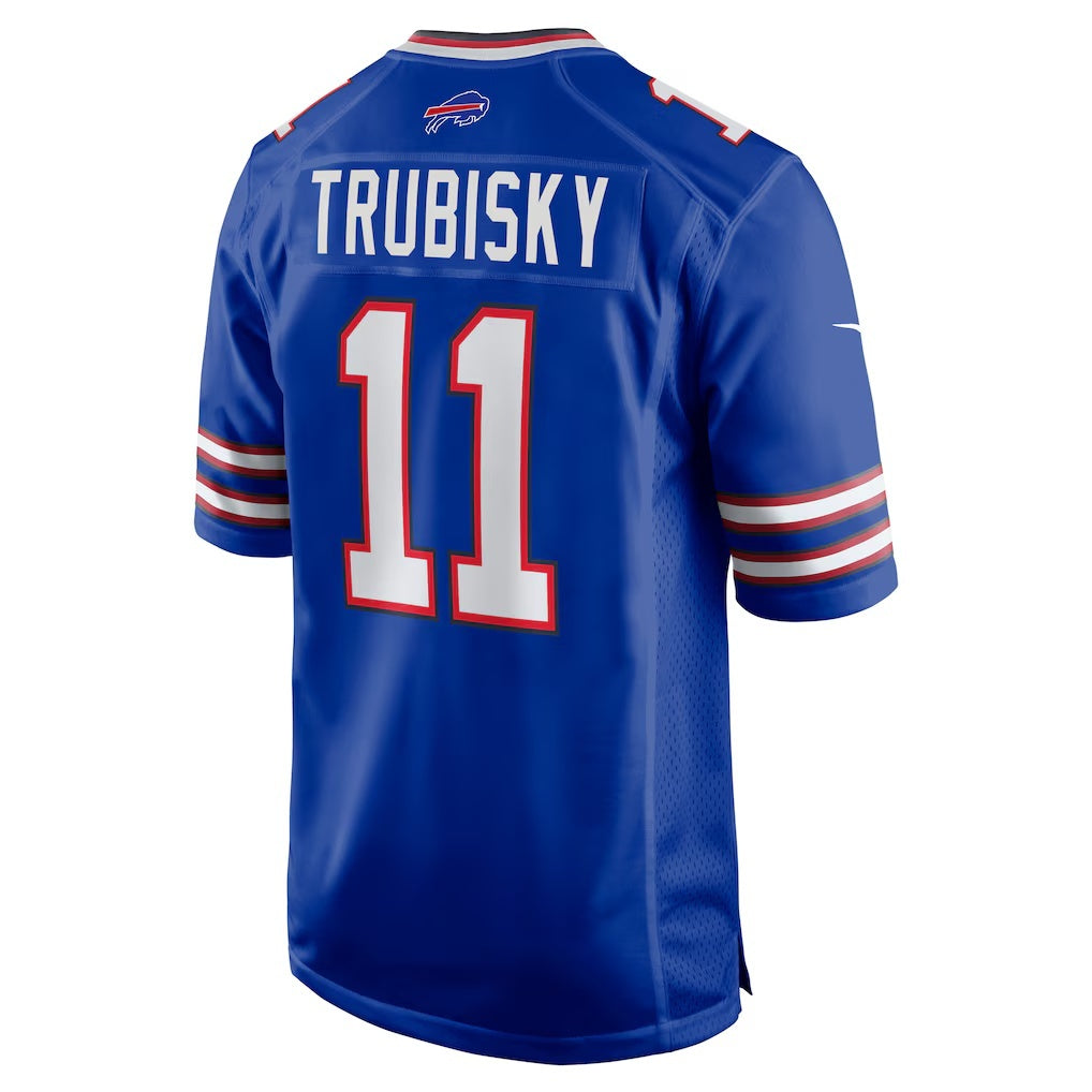 B.Bills #11 Mitchell Trubisky Royal BUTLER Game Jersey