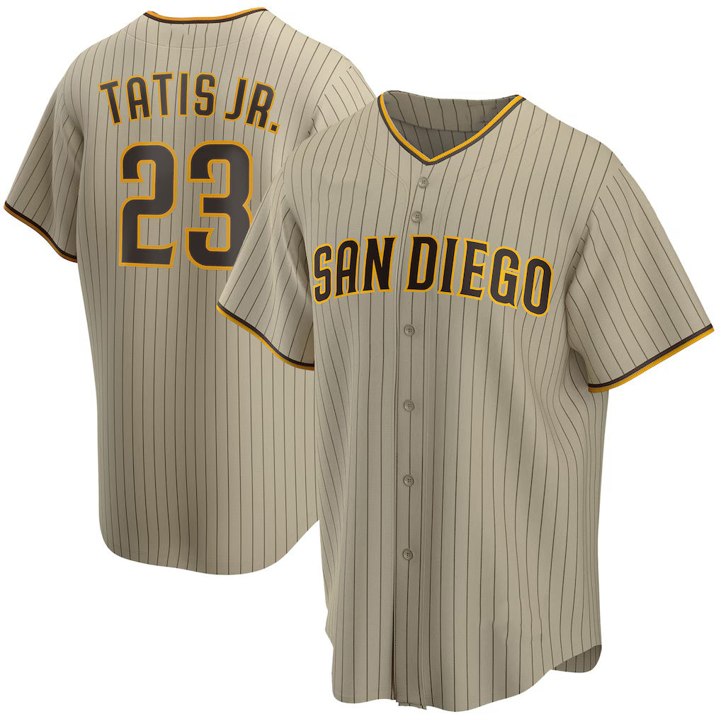 San Diego Padres #23 Fernando Tatis Jr. Tan BUTLER Alternate Replica Player Jersey