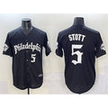 Philadelphia Phillies #5 Bryson Stott Black BUTLER Gothic Vapor Limited Stitched Jersey
