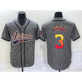 Houston Astros #3 Jeremy Pena Grey BUTLER Gridiron Cool Base Stitched Jersey