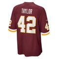 W.Football Team #42 Charley Taylor Burgundy BUTLER Retired Player Jersey