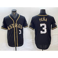 Houston Astros #3 Jeremy Pena Black Gold BUTLER Player Number Cool Base Jersey