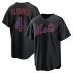 New York Mets #4 Francisco Alvarez Black BUTLER Alternate Replica Jersey