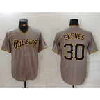 Pittsburgh Pirates #30 Paul Skenes Grey BUTLER Stitched Jersey