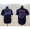 New York Mets #27 Mark Vientos Black BUTLER Cool Base Stitched Jersey