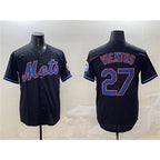 New York Mets #27 Mark Vientos Black BUTLER Cool Base Stitched Jersey