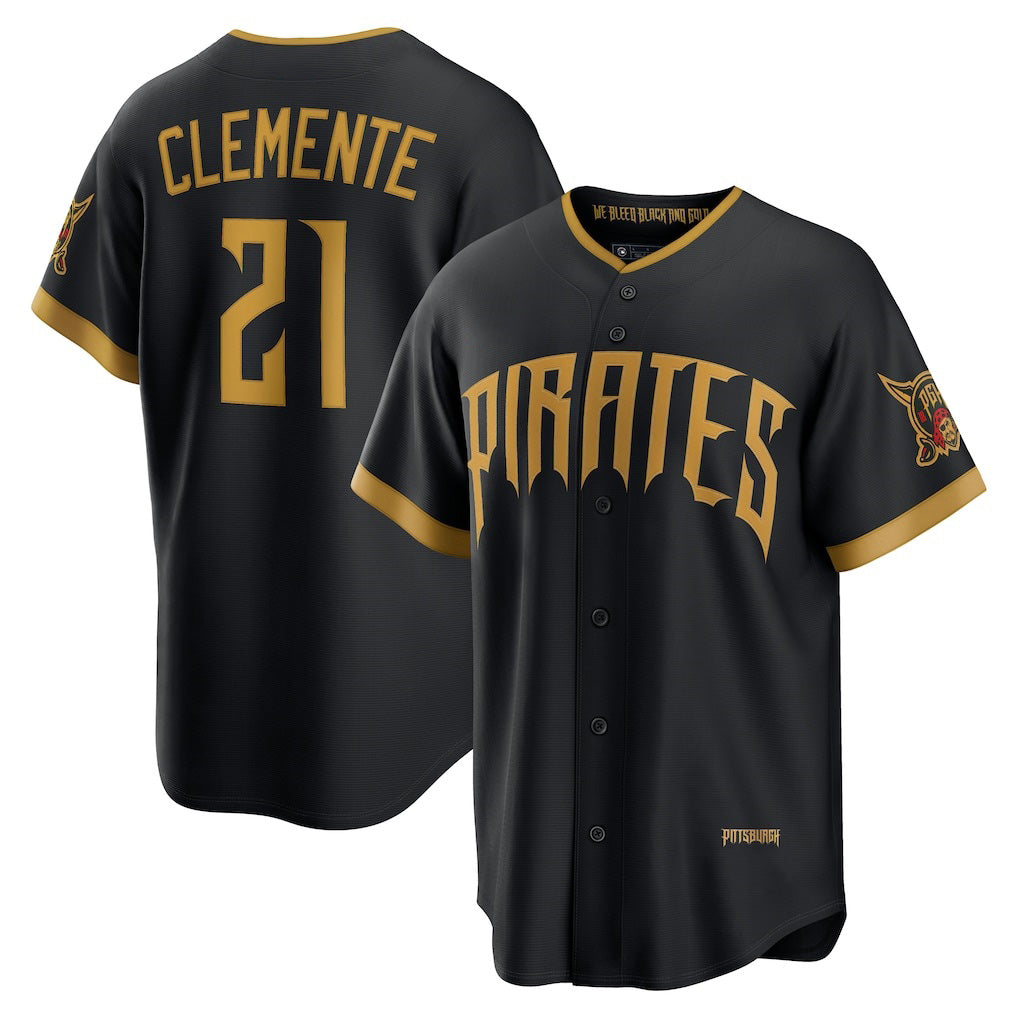 Pittsburgh Pirates #21 Roberto Clemente Black BUTLER 2026 City Connect Stadium Jersey